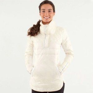 Lululemon What The Fluff Pullover Polar Cream Off White Size 6 Down Outerwear